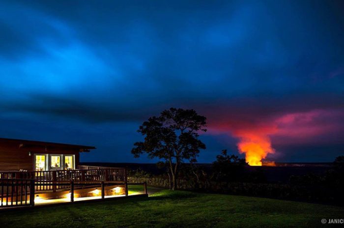 Sunset, Exterior, Volcano House, Hawaii