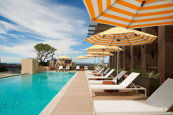 Rooftop swimming pool, Westin Perth, Western Australia