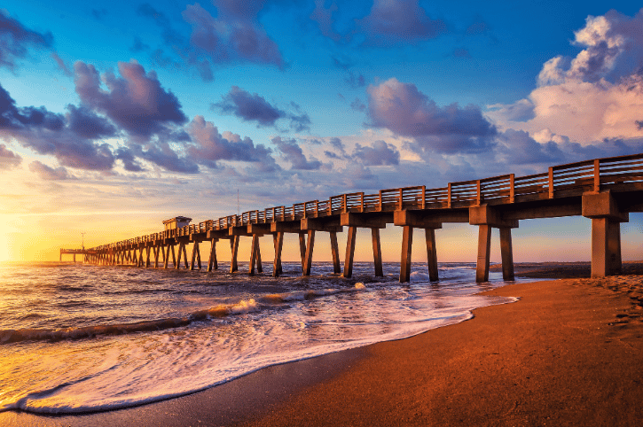 Venice Pier at sunset, Florida