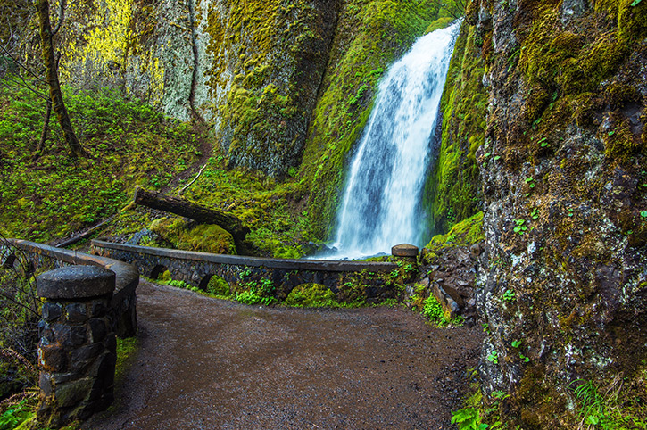 Path to Wahkeena Falls, Columbia River Gorge, Oregon