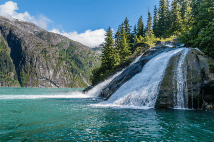 Waterfall along Tracy Arm Fjord, Alaska