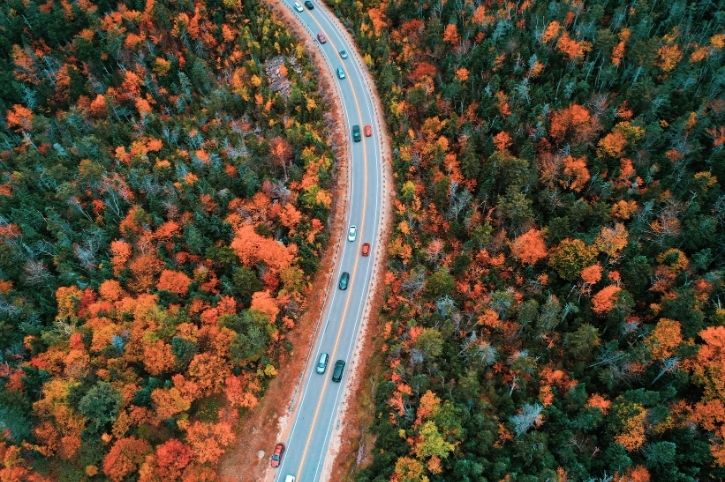 Kancamagus Highway from above, New Hampshire