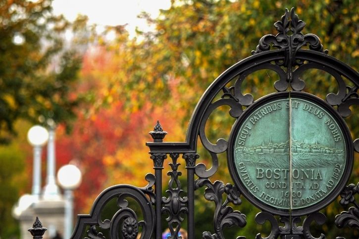 Gate at Boston Public Garden during Autumn
