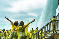 Friends looking at the View at Niagara Falls, Canada