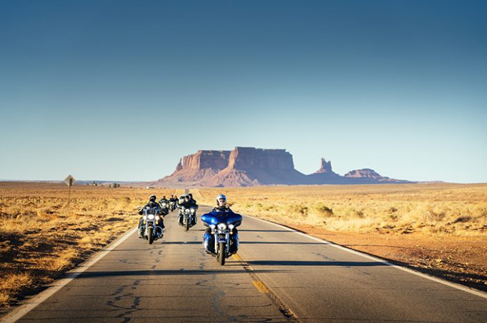 Motorcyclists, Monument Valley