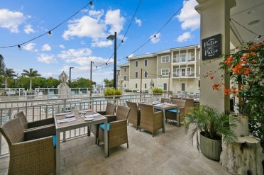 Dining Patio, Waterline Villas & Marina, Anna Maria Island, Florida