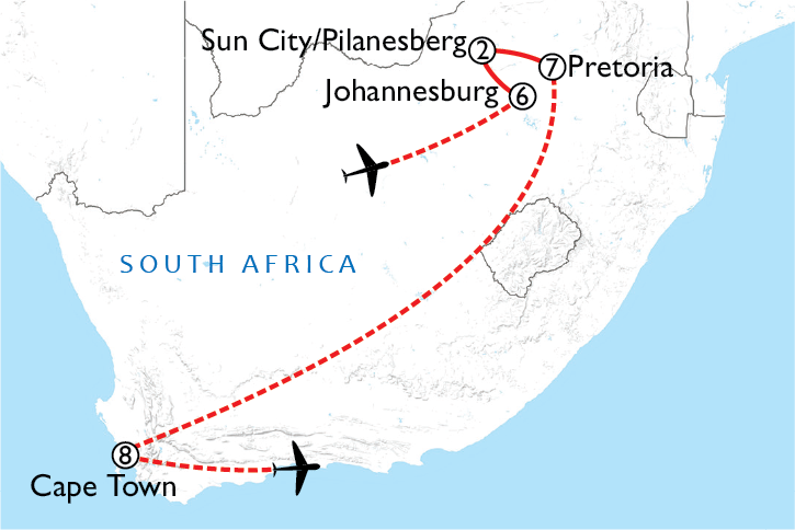 Map of All 3 Tests – South Africa v England
