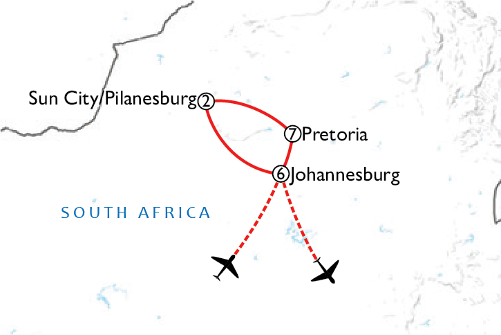 Map of Johannesburg & Centurion Test Matches