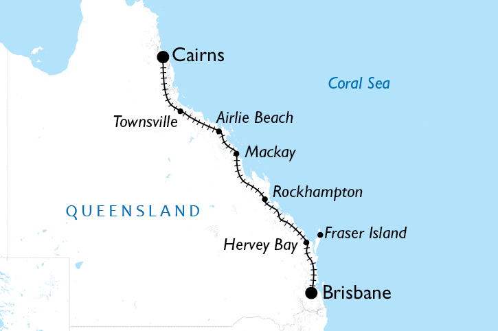 Spirit of Queensland Route Map